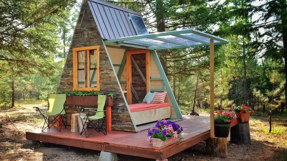 Tiny A-Frame Cabin Built by Couple for Just $700—In Only 3 Weeks!