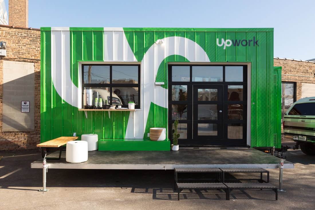 “OutCold” Coffee Bar on Wheels Built by Modern Tiny Living for UpWork