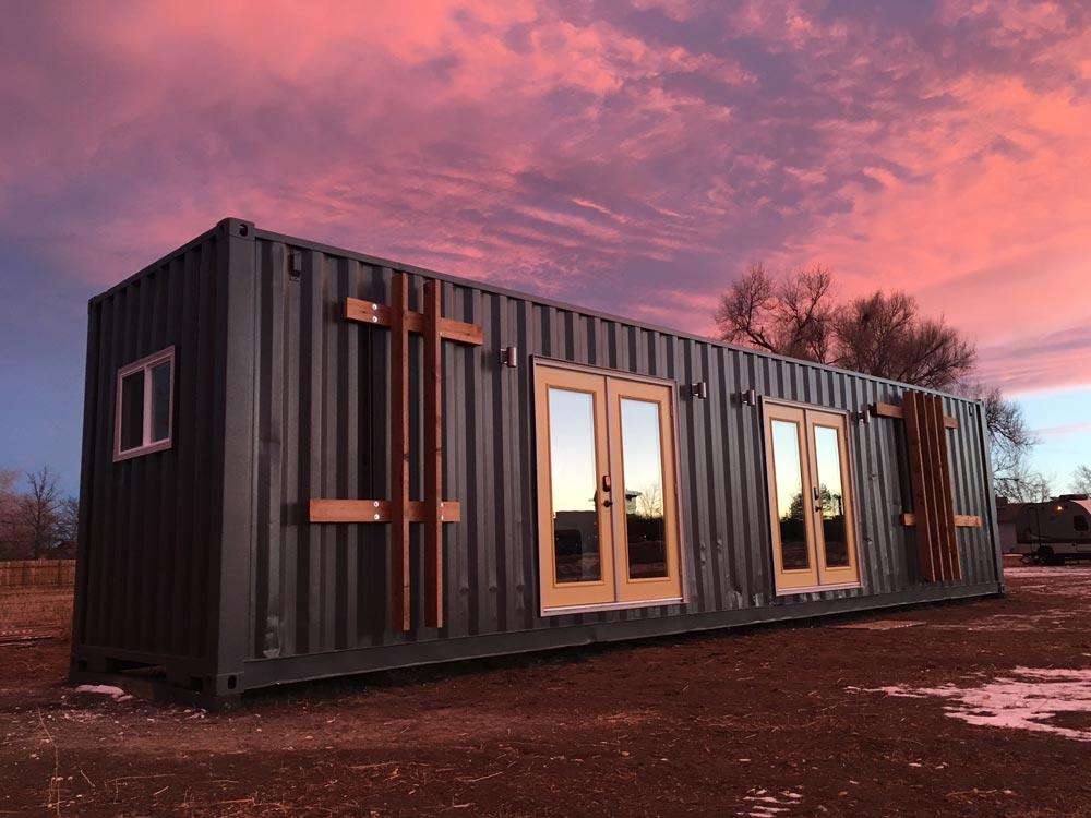 Modern 40’ “Intellectual” Shipping Container Home by Rootspace