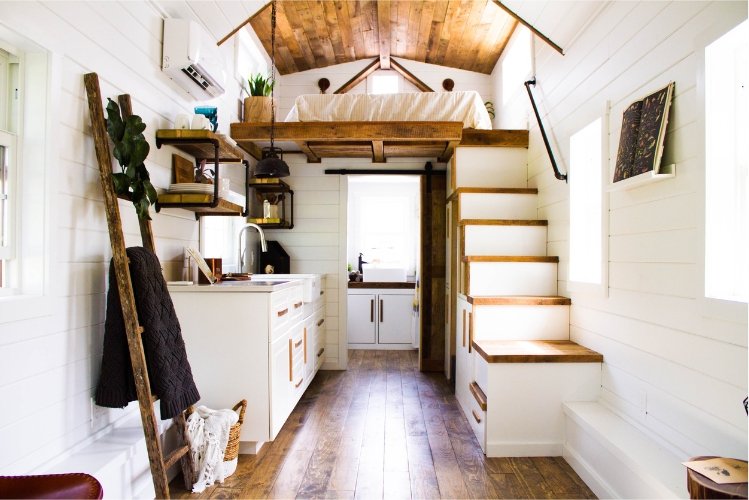 The Modern Farmhouse Tiny House on Wheels by Liberation Tiny Homes