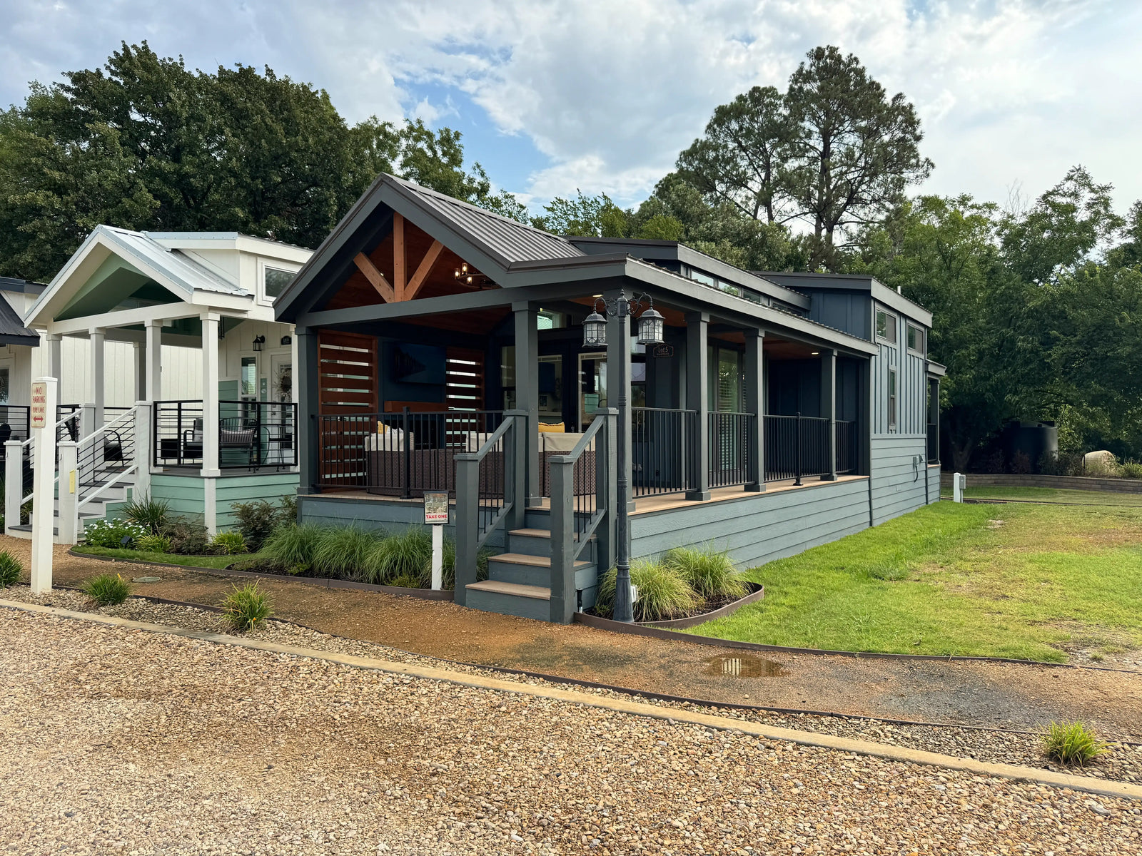 Inside a 399-sqft Tiny Home with a Main-Floor Bedroom & Two Porches