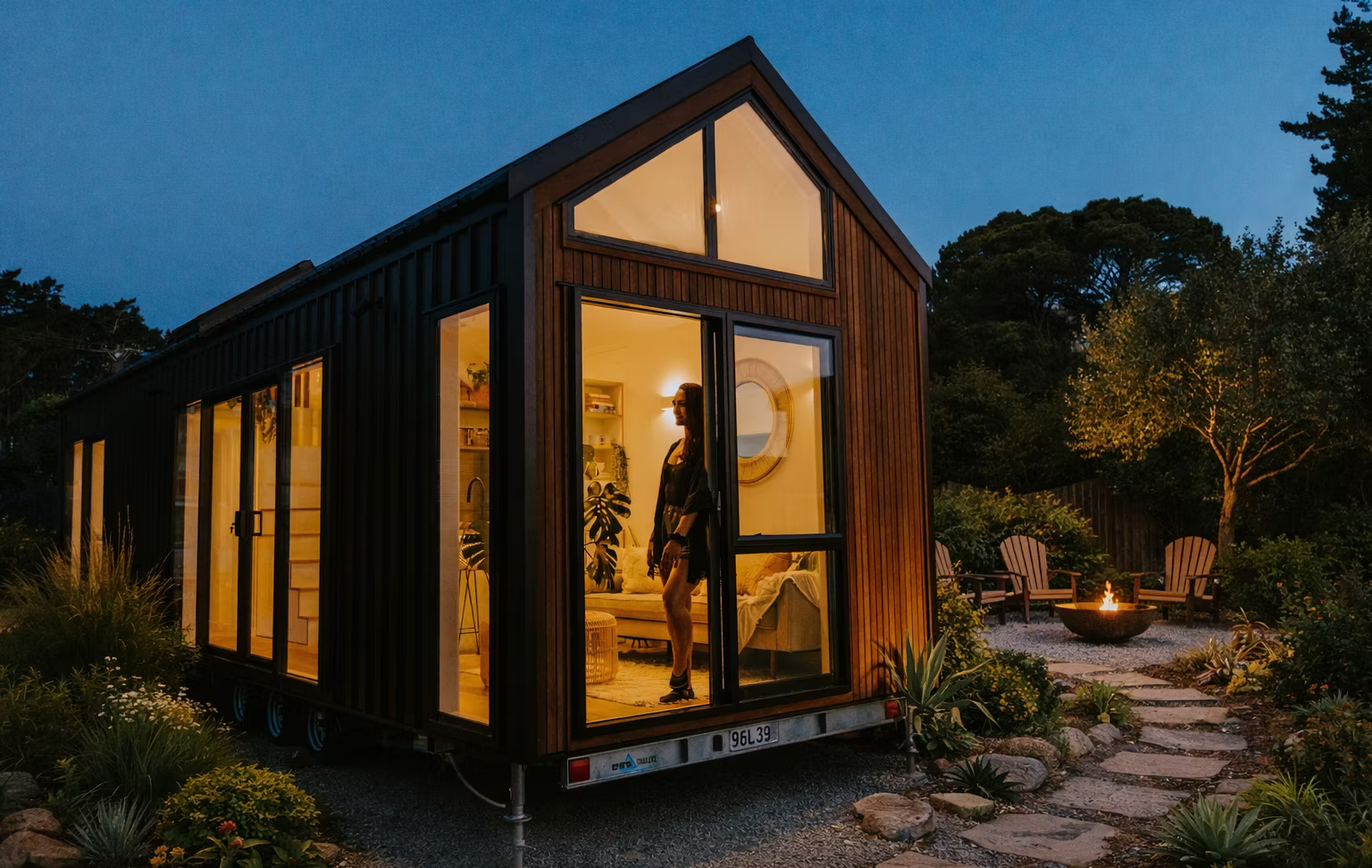 The Lara—A 340-sqft Tiny Home with a Main-Floor Bedroom + Loft