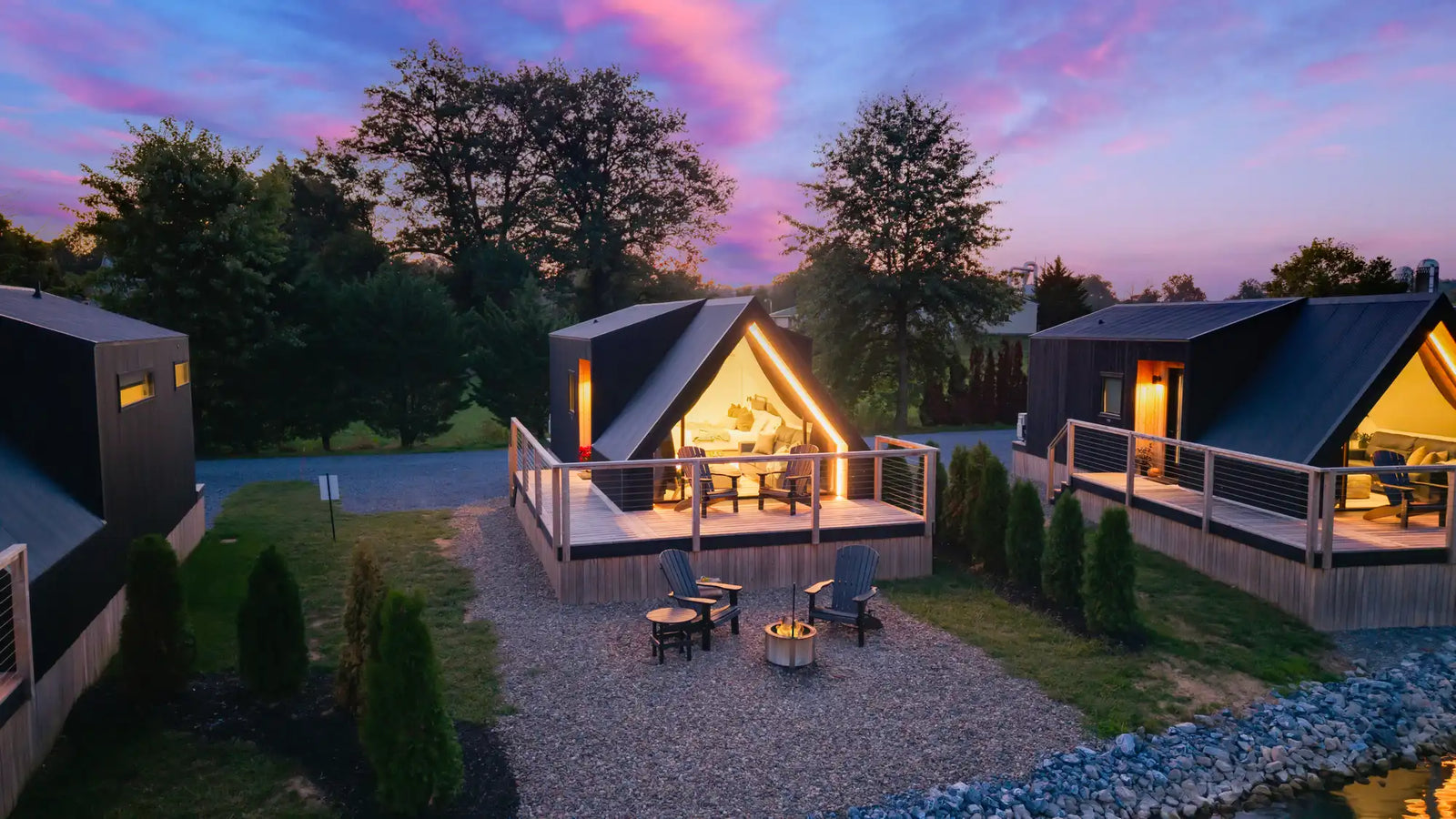 The A-Frame Studio—A 400-sqft Tiny Cabin with a Wall of Glass
